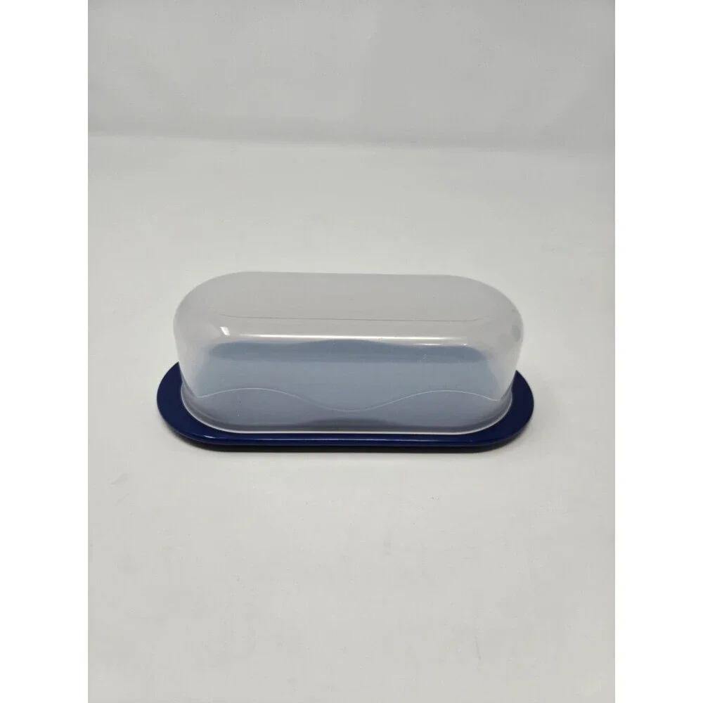 VINTAGE TUPPERWARE KITCHEN SALT & PEPPER BUTTER DISH CHEESE SUGAR SHAKER BLUE